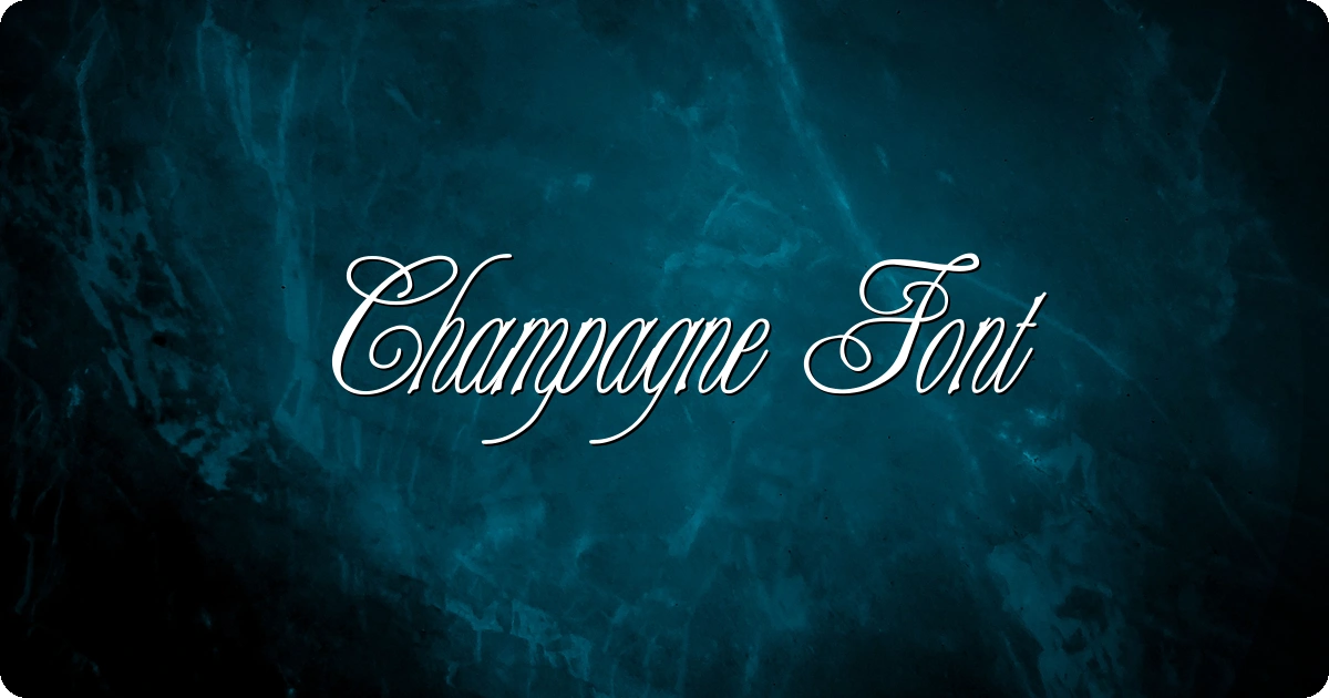 Champagne Font preview
