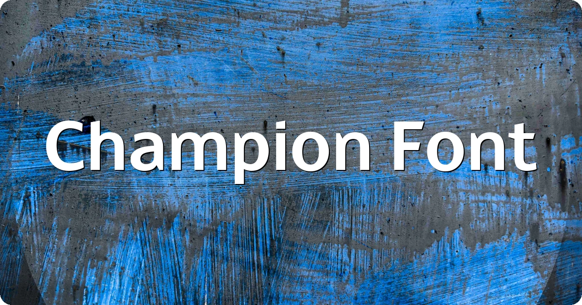 Champion Font preview