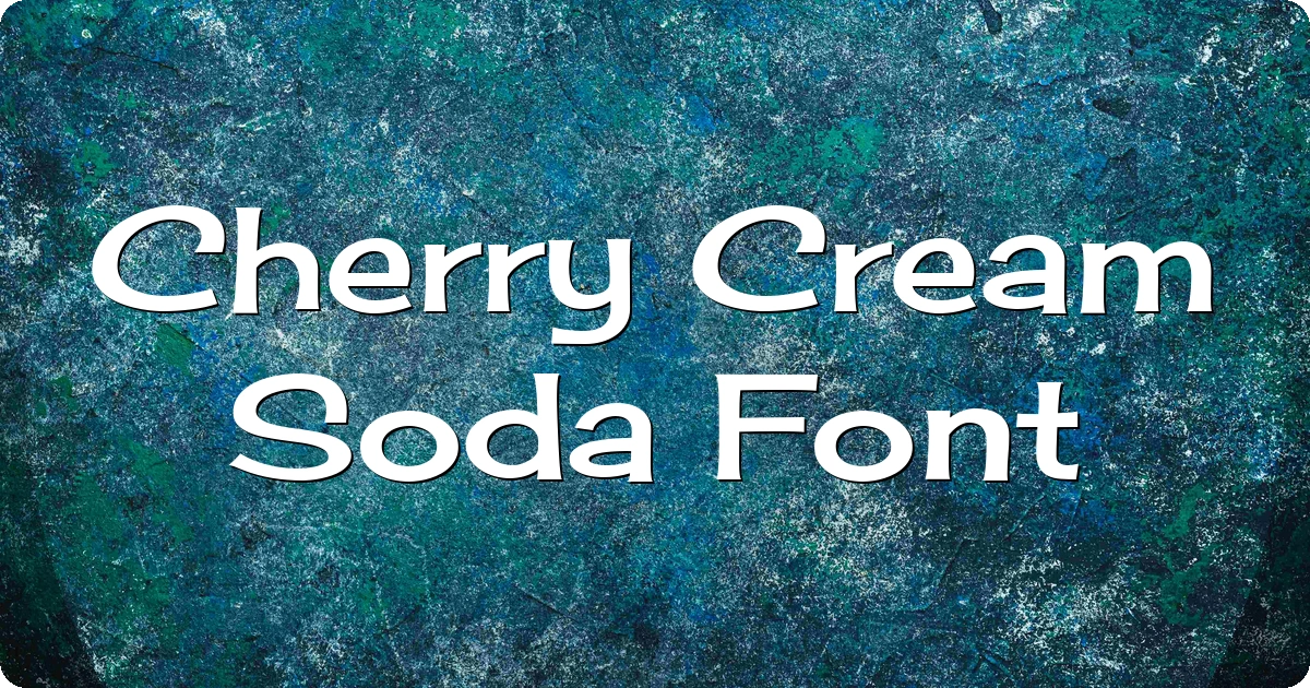 Cherry Cream Soda Font preview