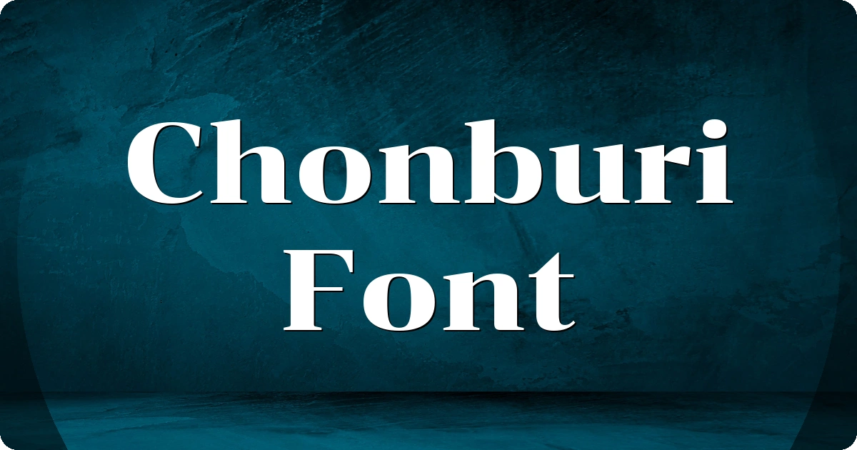 Chonburi Font preview