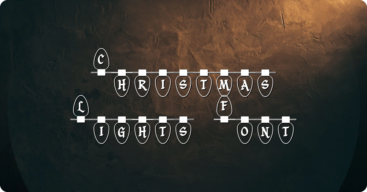 Christmas Lights Font preview