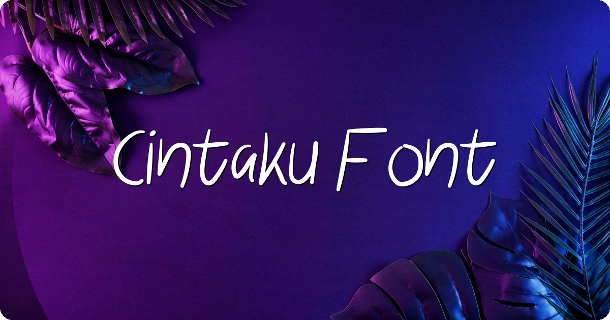 Cintaku Font preview