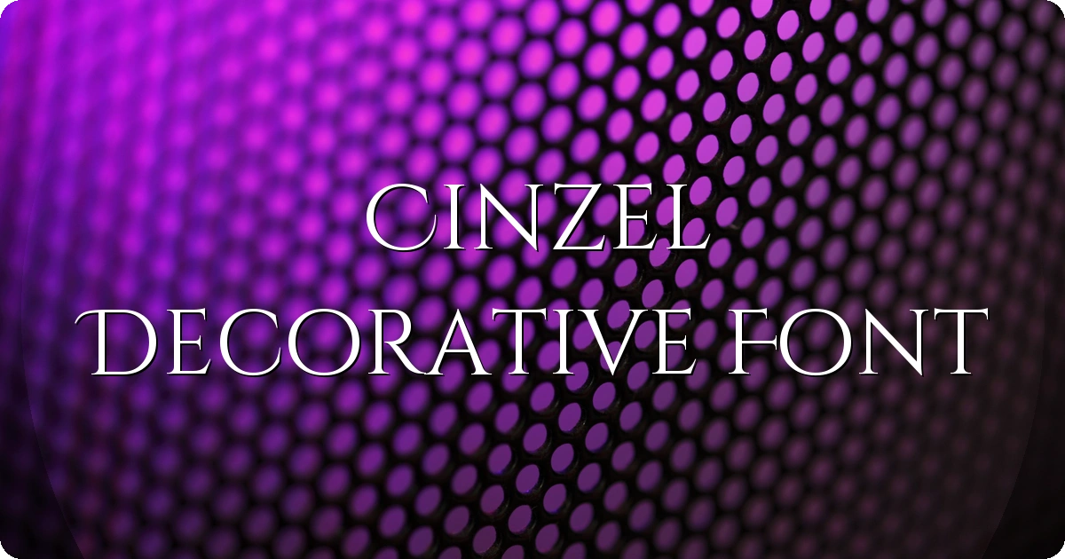 Cinzel Decorative Font preview