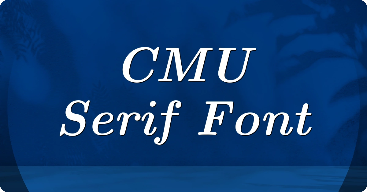 CMU Serif Font preview