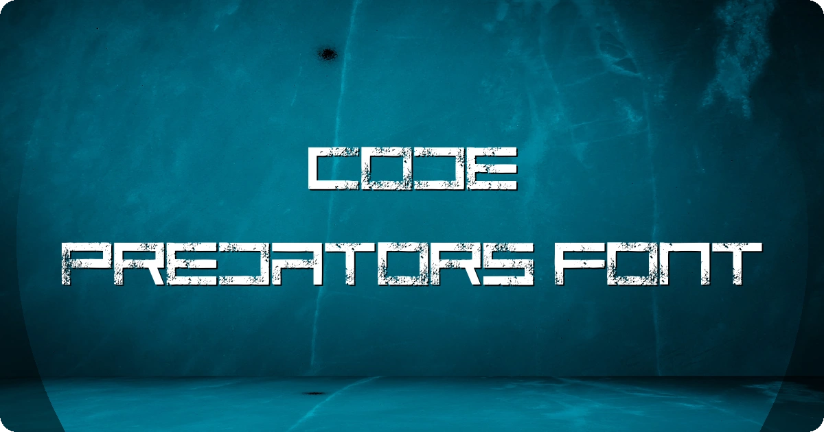 Code Predators Font preview