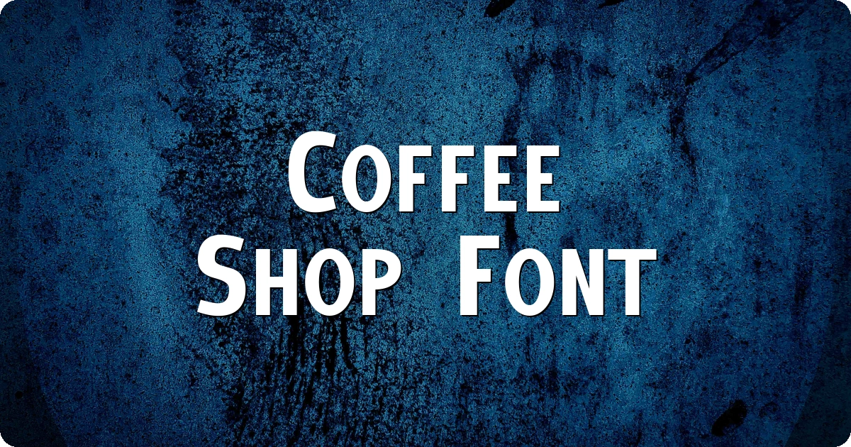 Coffee Shop Font preview