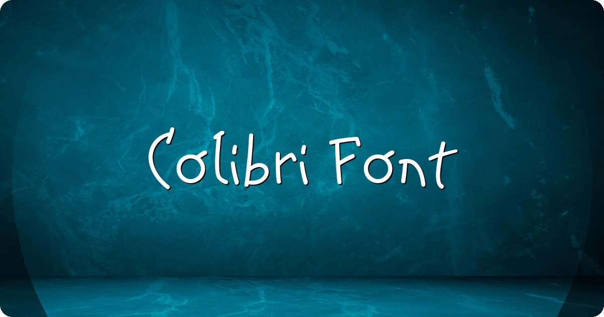 Colibri Font preview