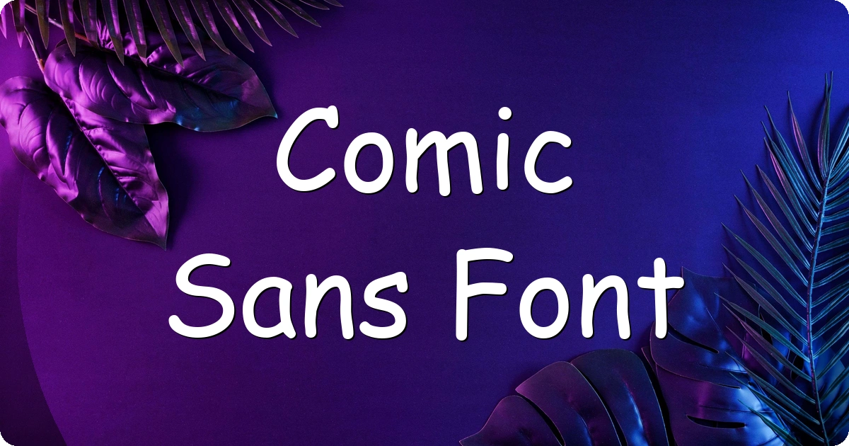 Comic Sans Font preview