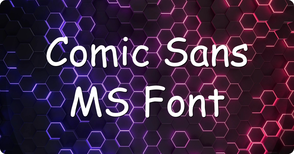 Comic Sans MS Font preview