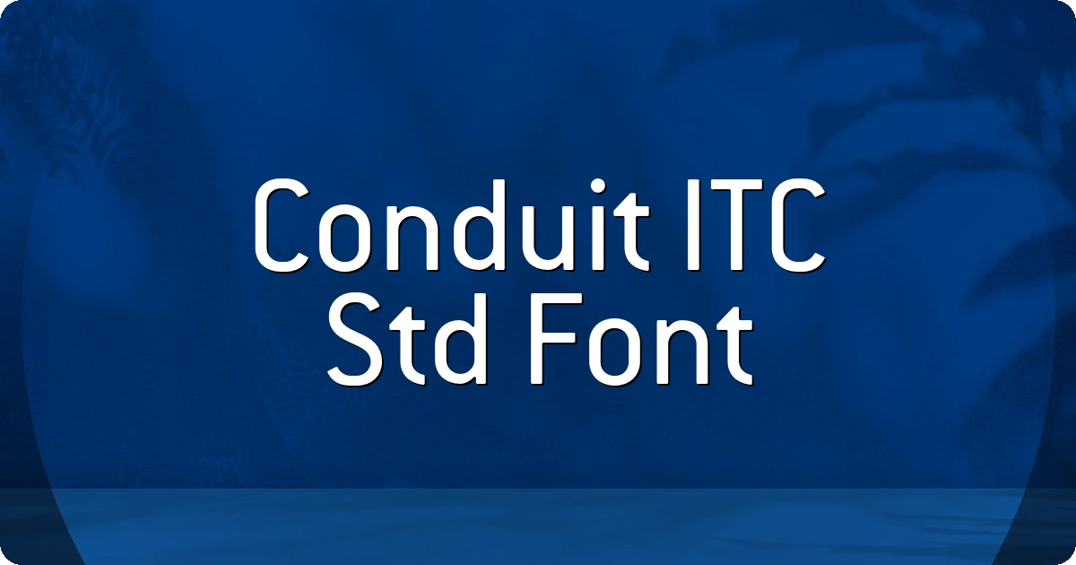 Conduit ITC Std Font preview