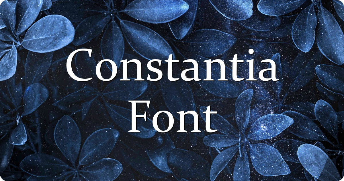 Constantia Font preview
