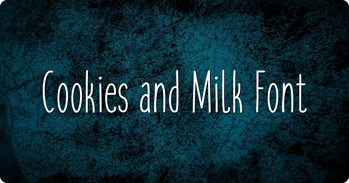 Cookies and Milk Font preview