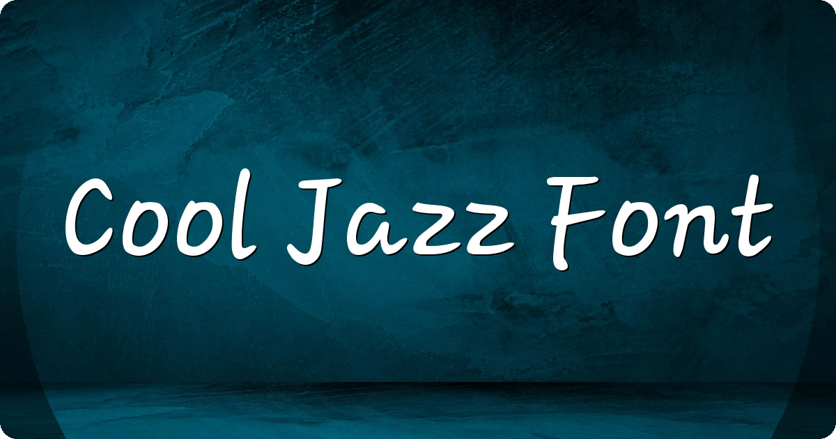 Cool Jazz Font preview