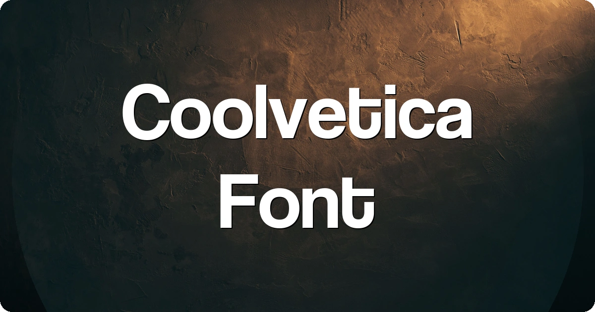 Coolvetica Font preview