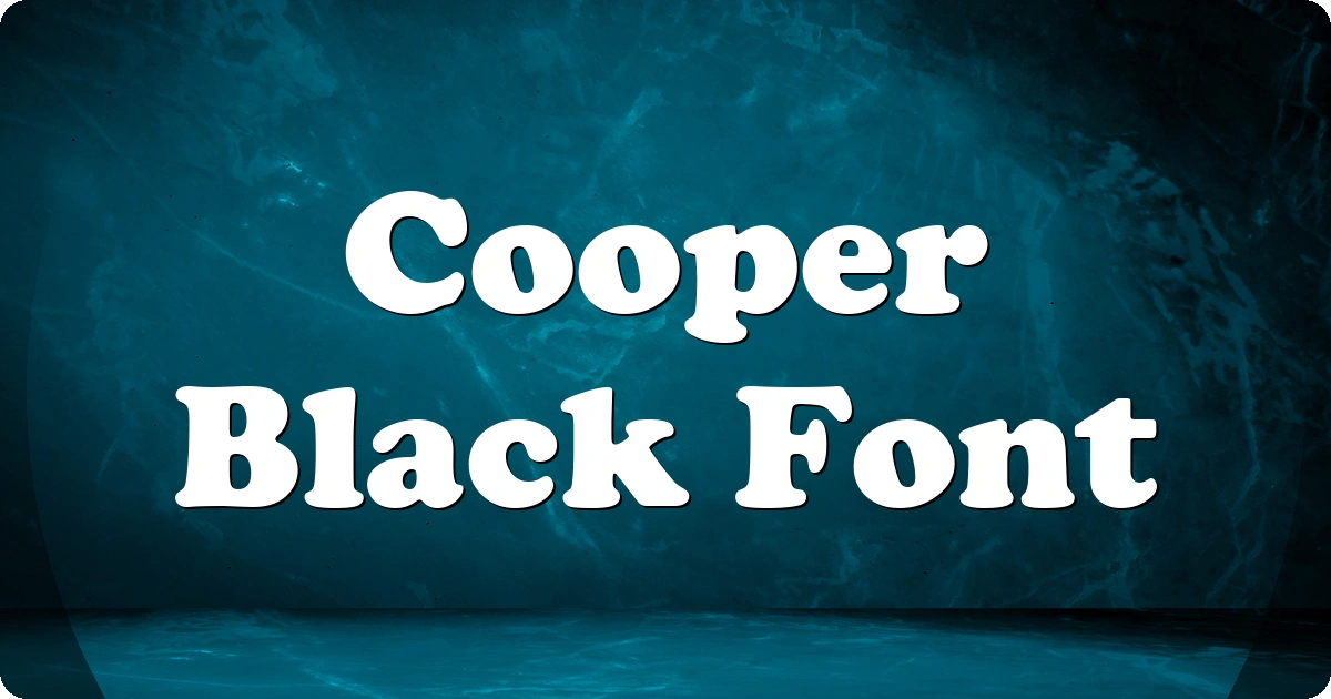 Cooper Black Font preview