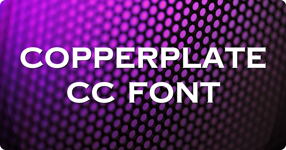 Copperplate Cc Font preview