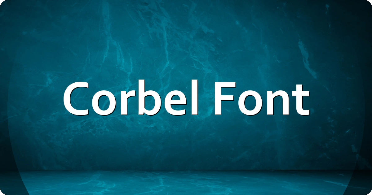 Corbel Font preview