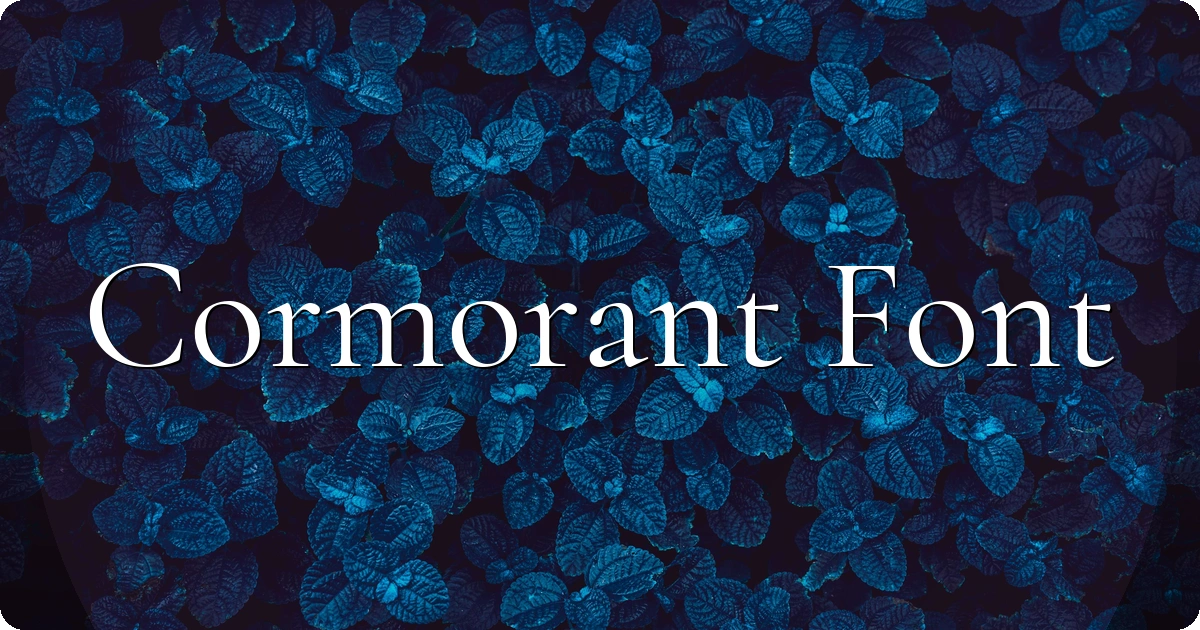 Cormorant Font preview