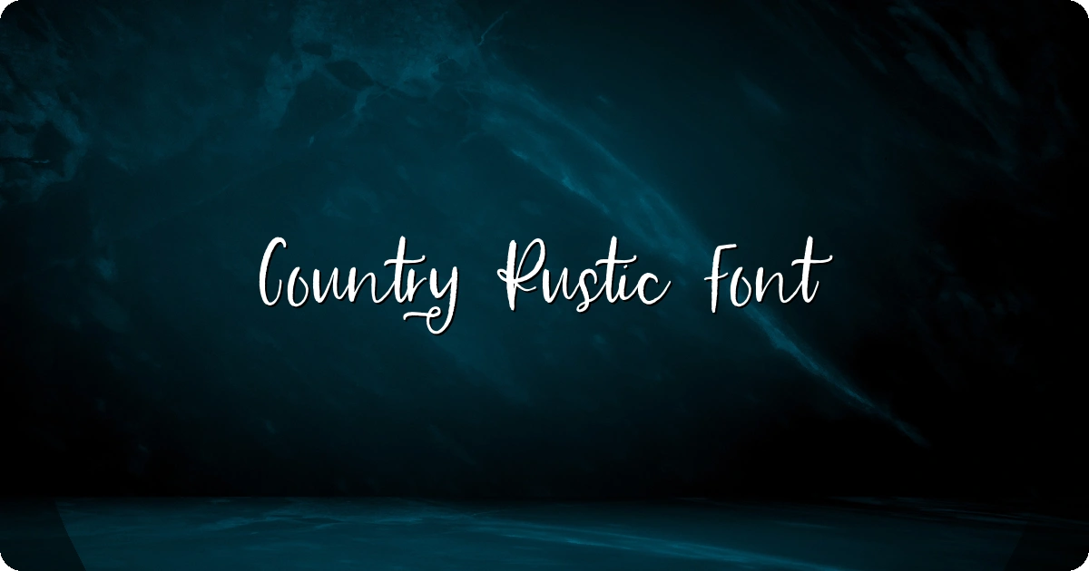 Country Rustic Font preview