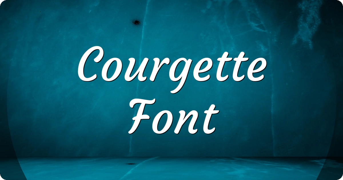 Courgette Font preview