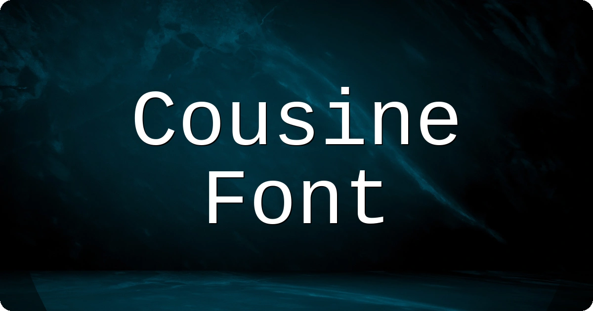 Cousine Font preview