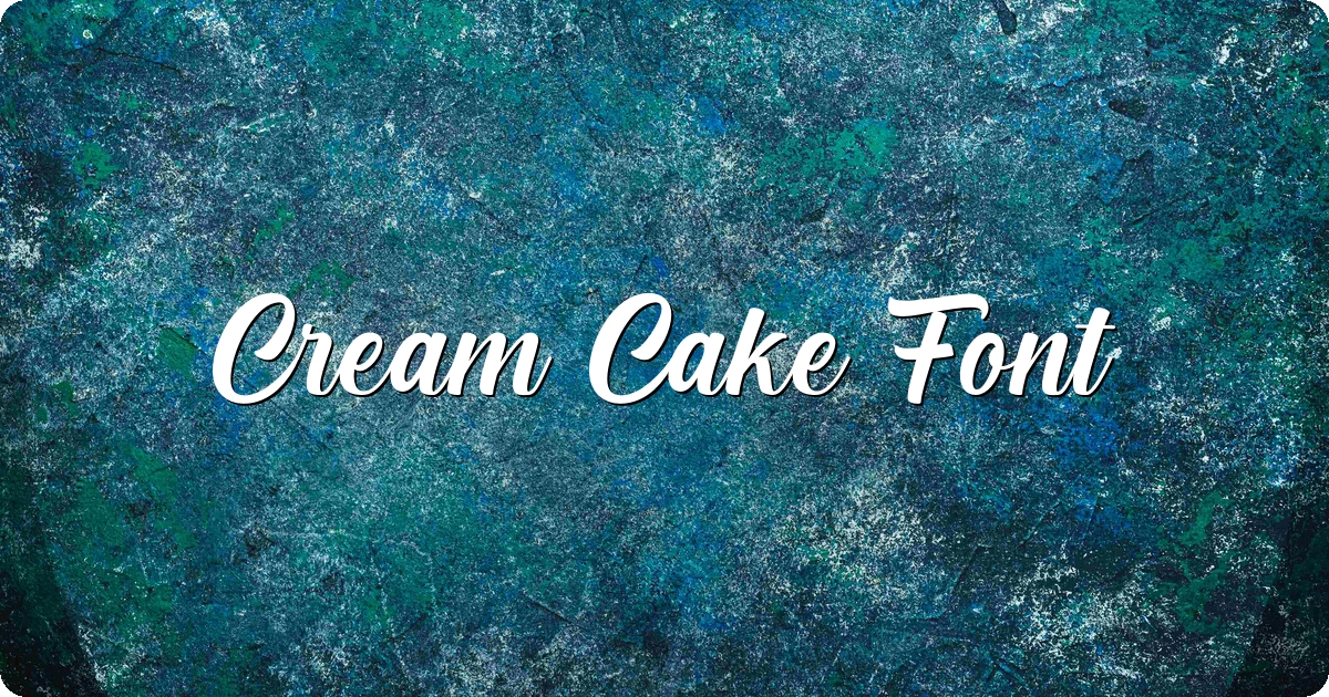 Cream Cake Font preview