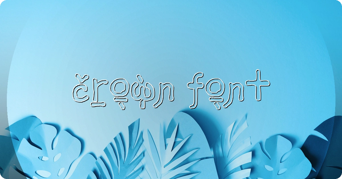 Crown Font preview