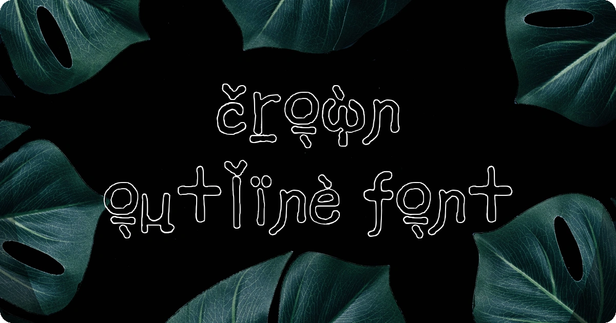 Crown Outline Font preview