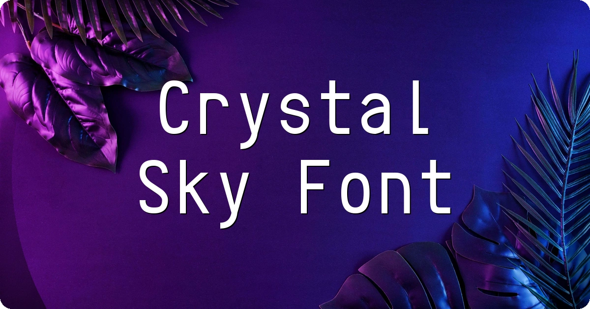 Crystal Sky Font preview