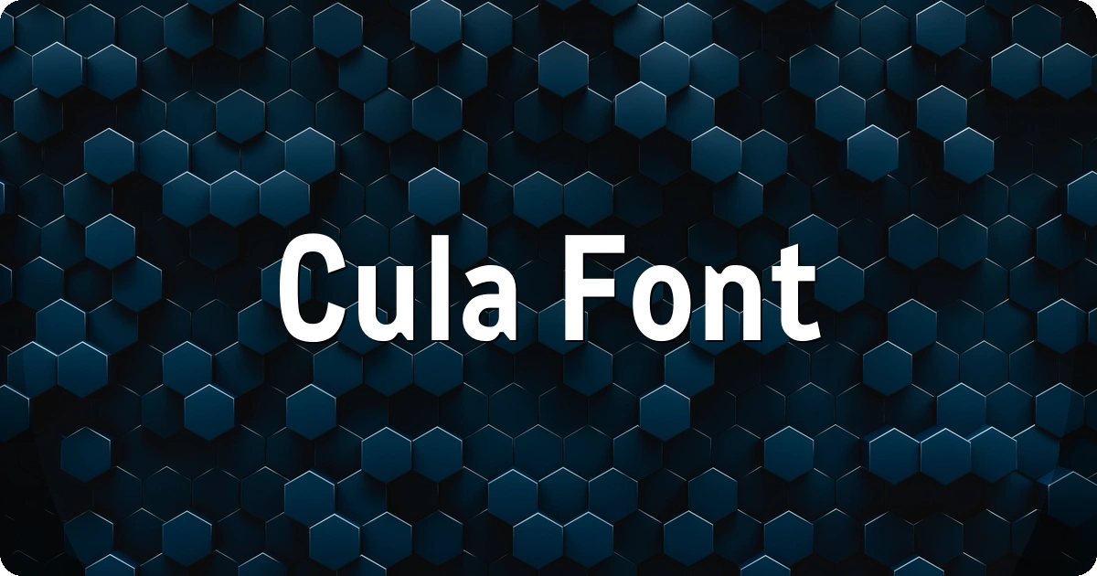 Cula Font preview