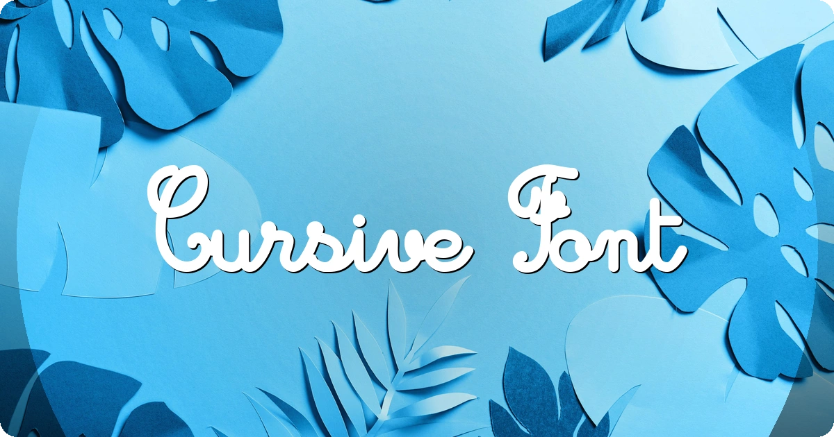 Cursive Font preview