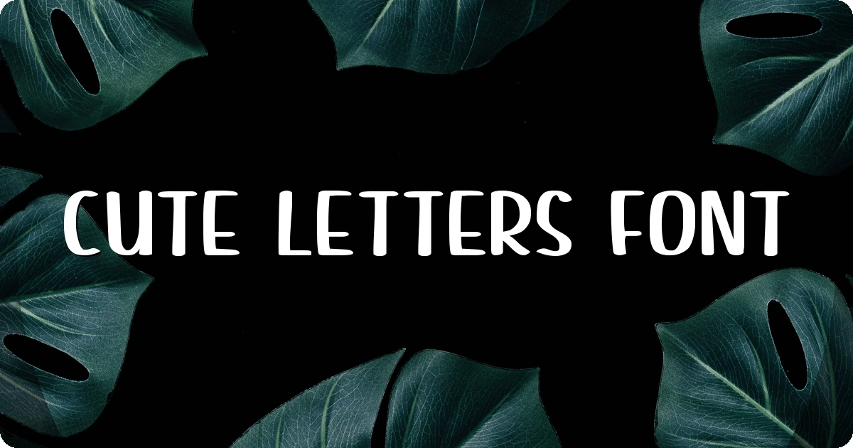 Cute Letters Font preview