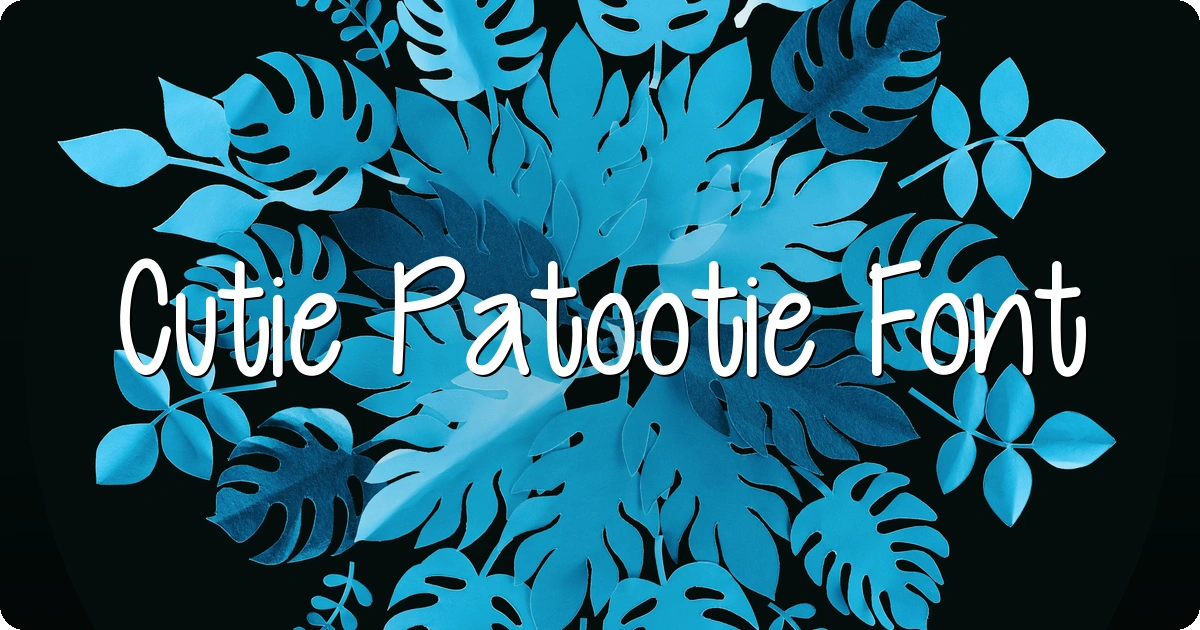 Cutie Patootie Font preview