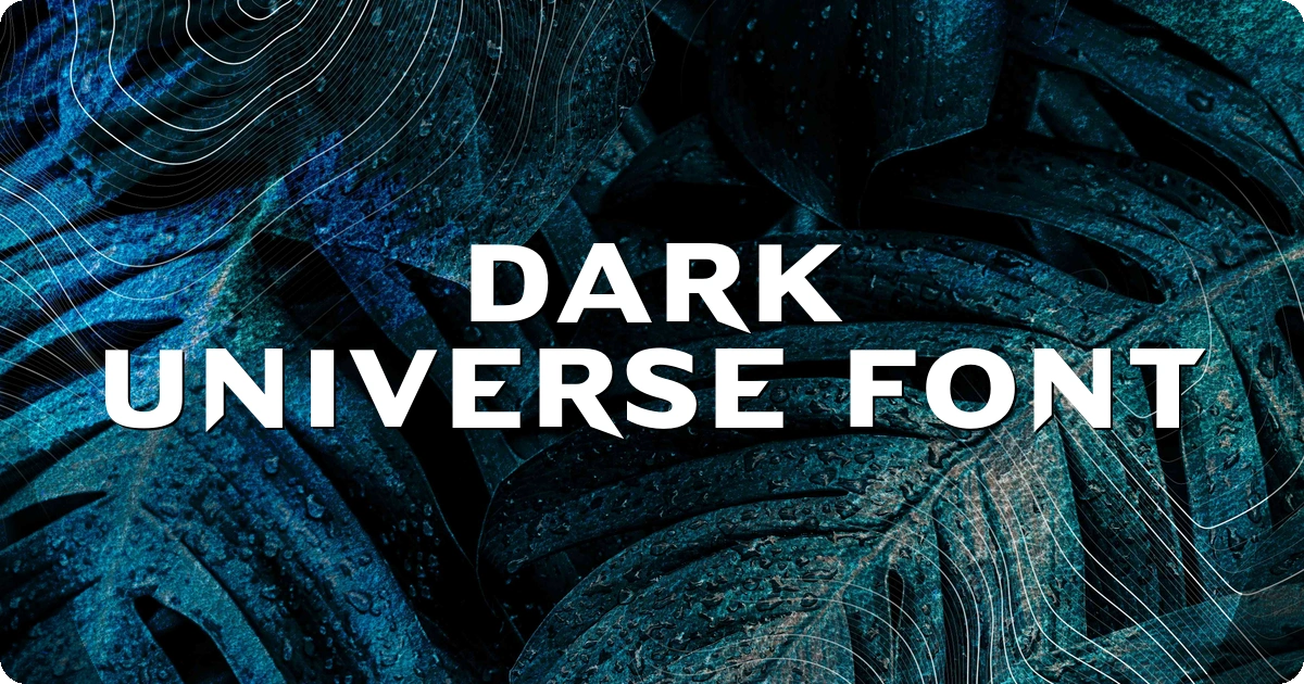 Dark Universe Font preview