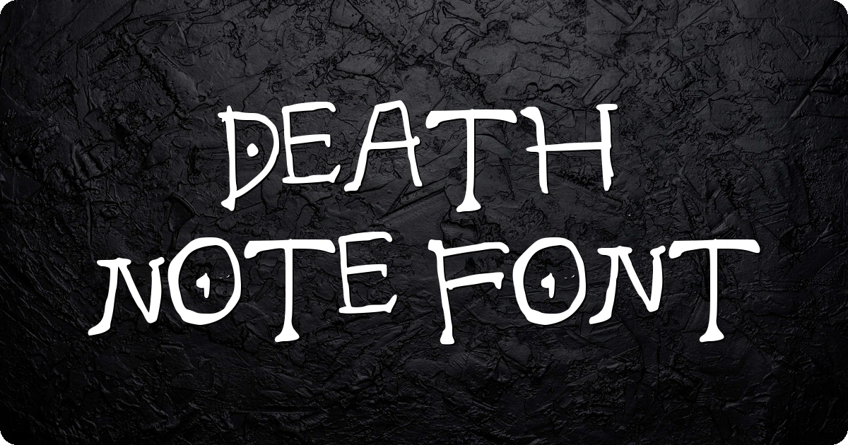 Death Note Font preview
