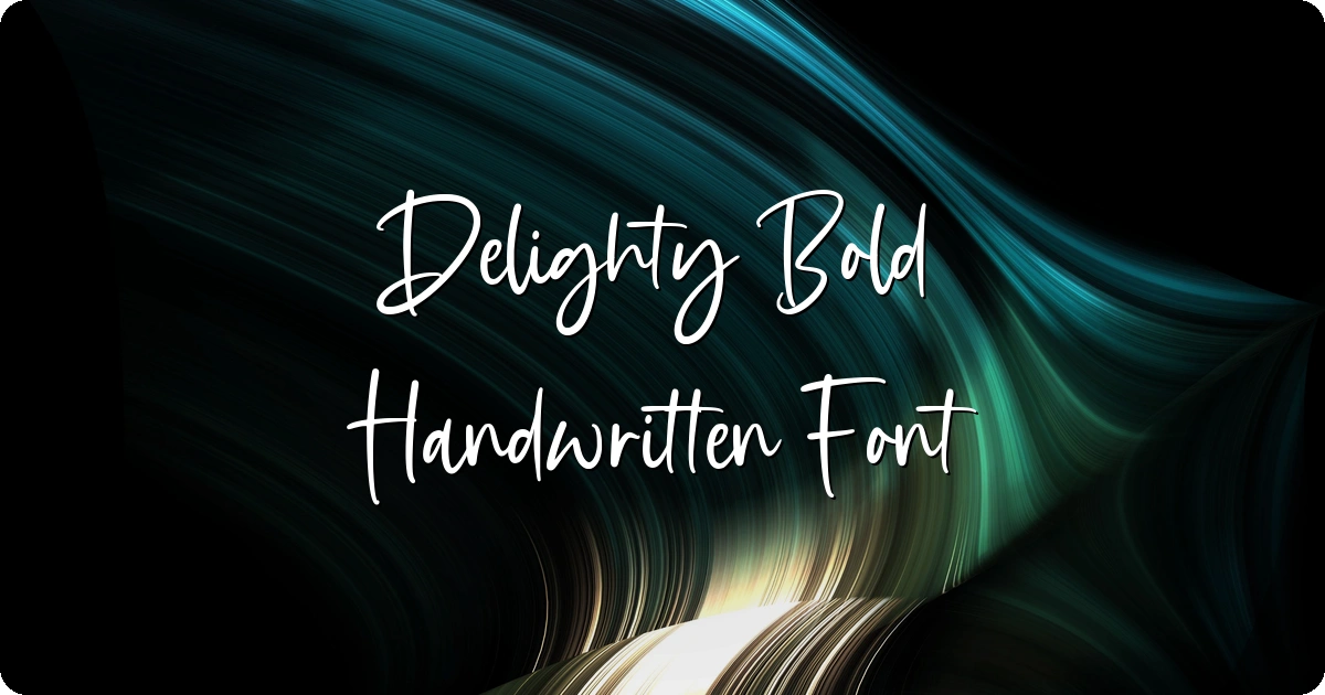 Delighty Bold Handwritten Font preview