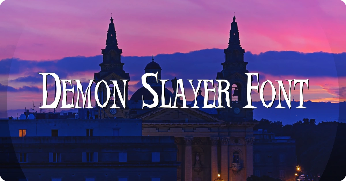 Demon Slayer Font preview