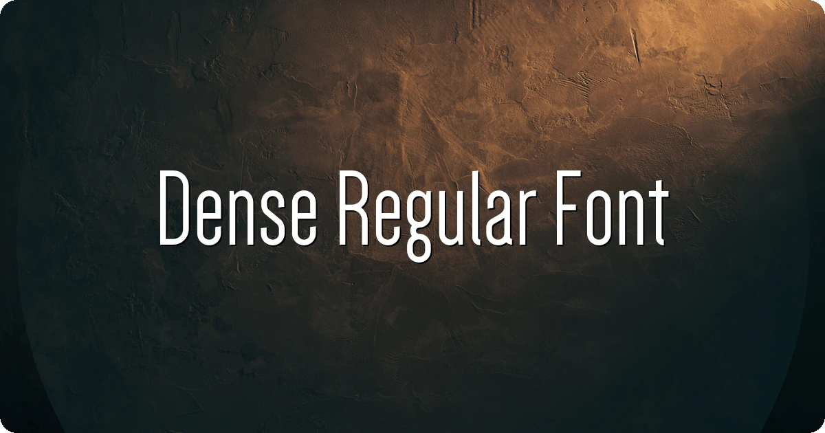 Dense Regular Font preview