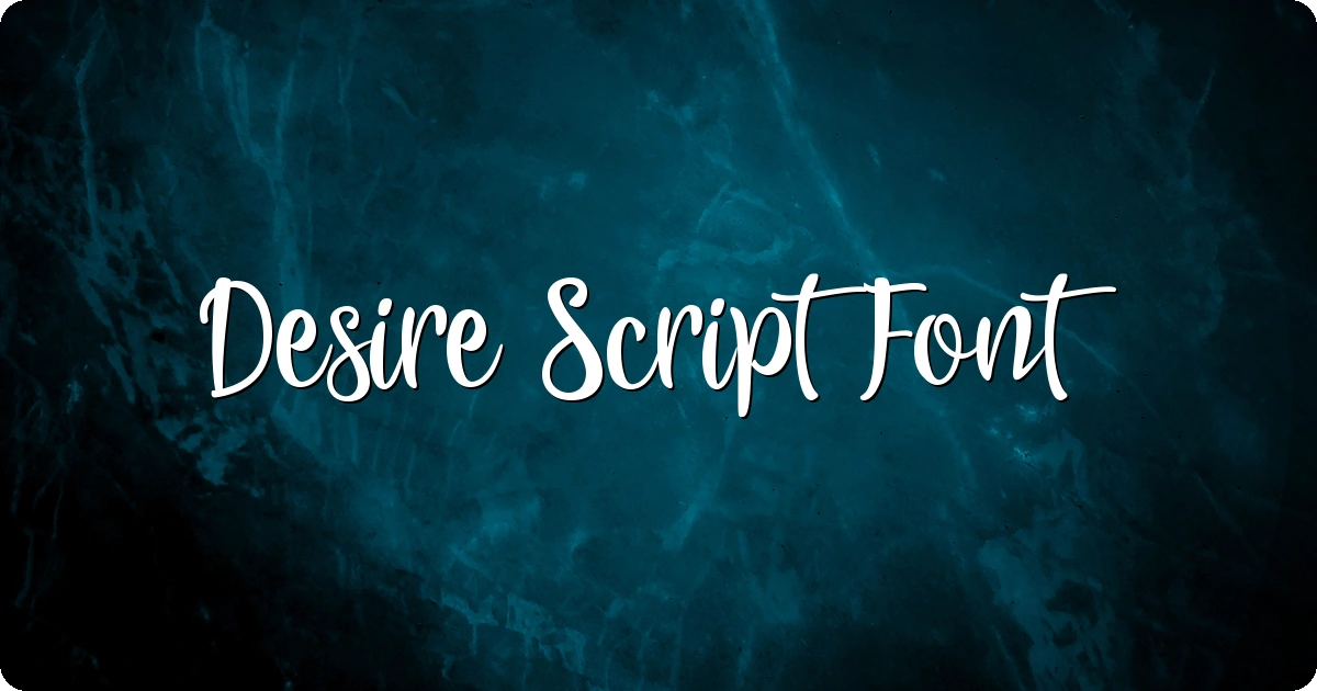 Desire Script Font preview