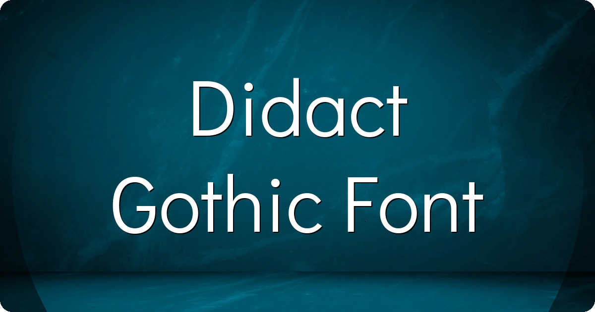 Didact Gothic Font preview