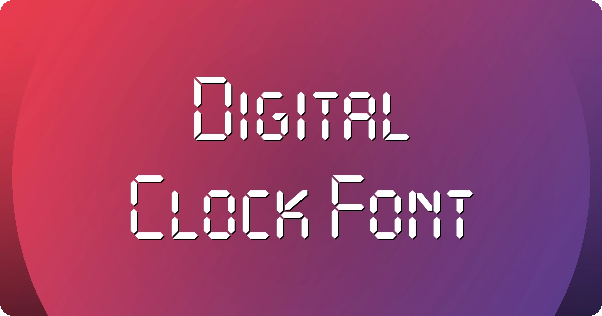 Digital Clock Font preview