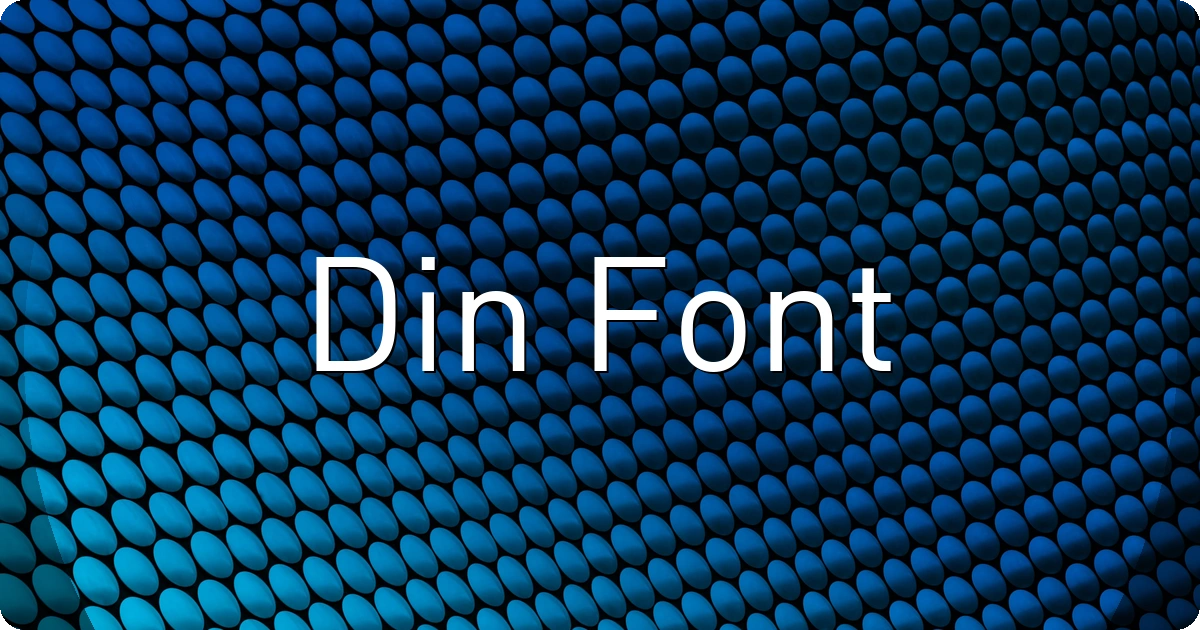 Din Font preview