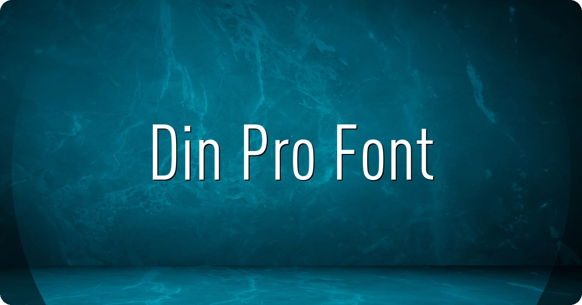 Din Pro Font preview