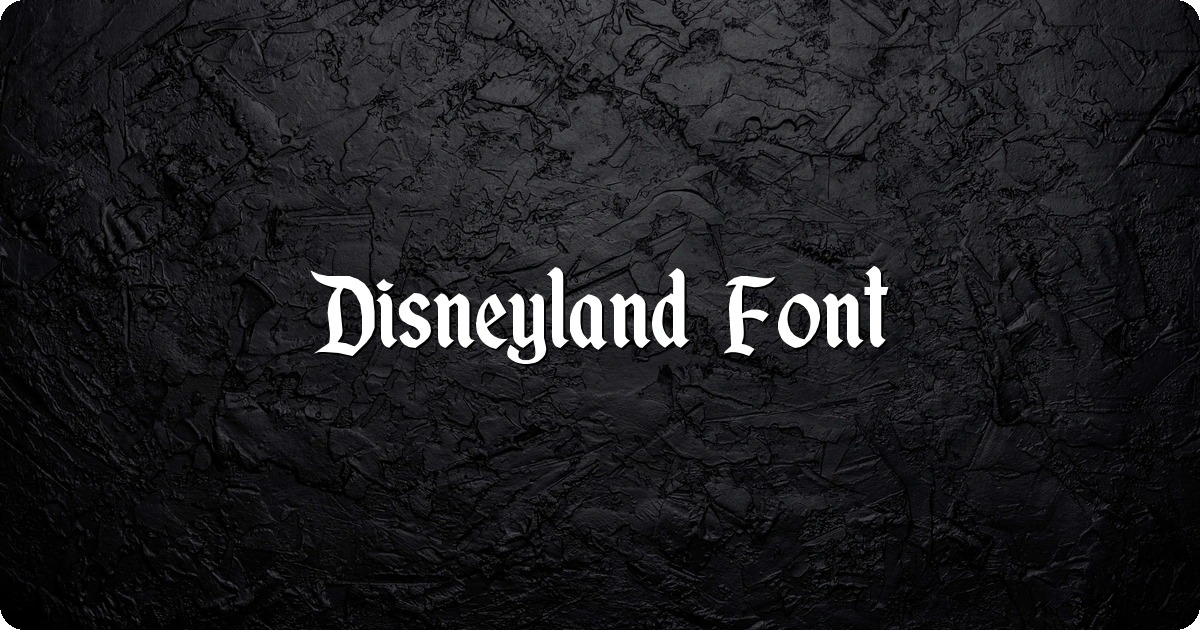 Disneyland Font preview