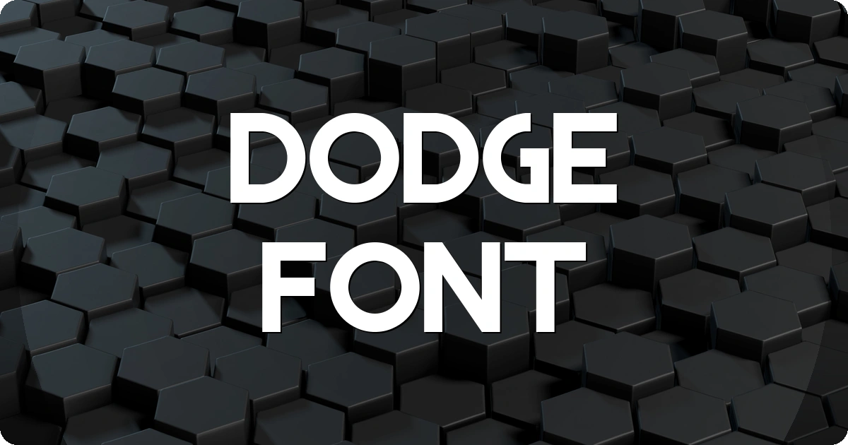 Dodge Font preview