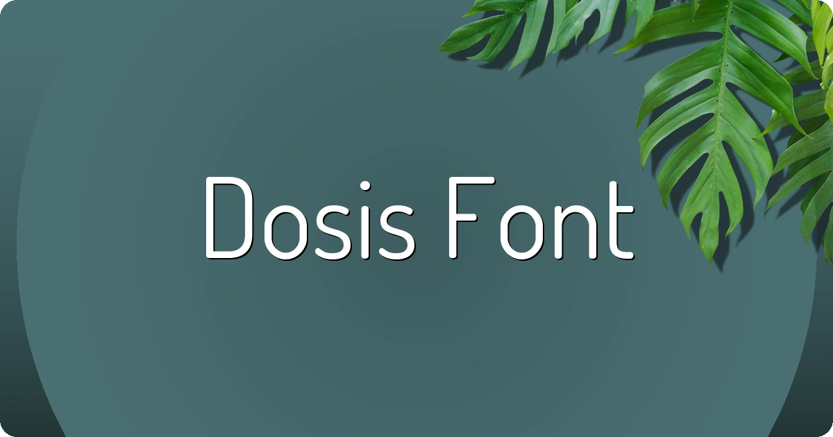 Dosis Font preview