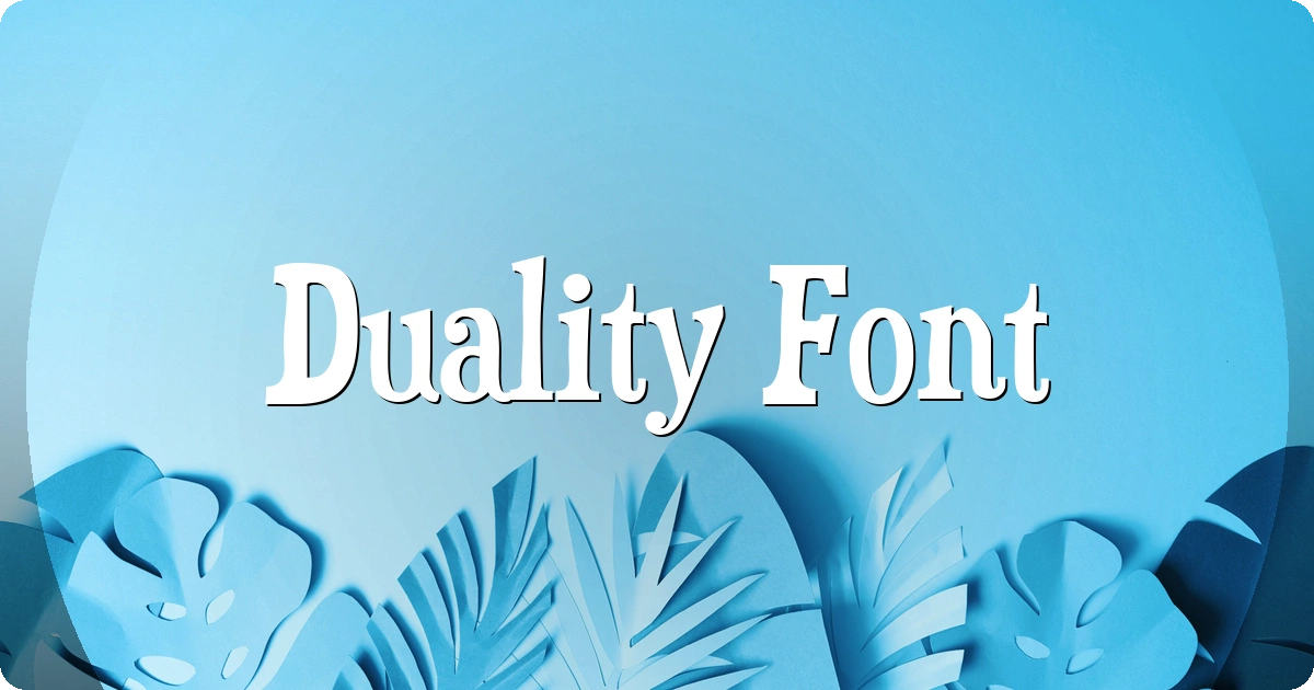 Duality Font preview