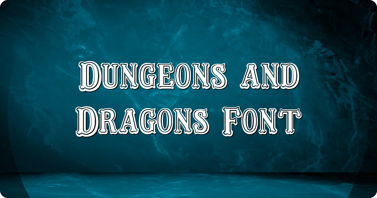 Dungeons and Dragons Font preview