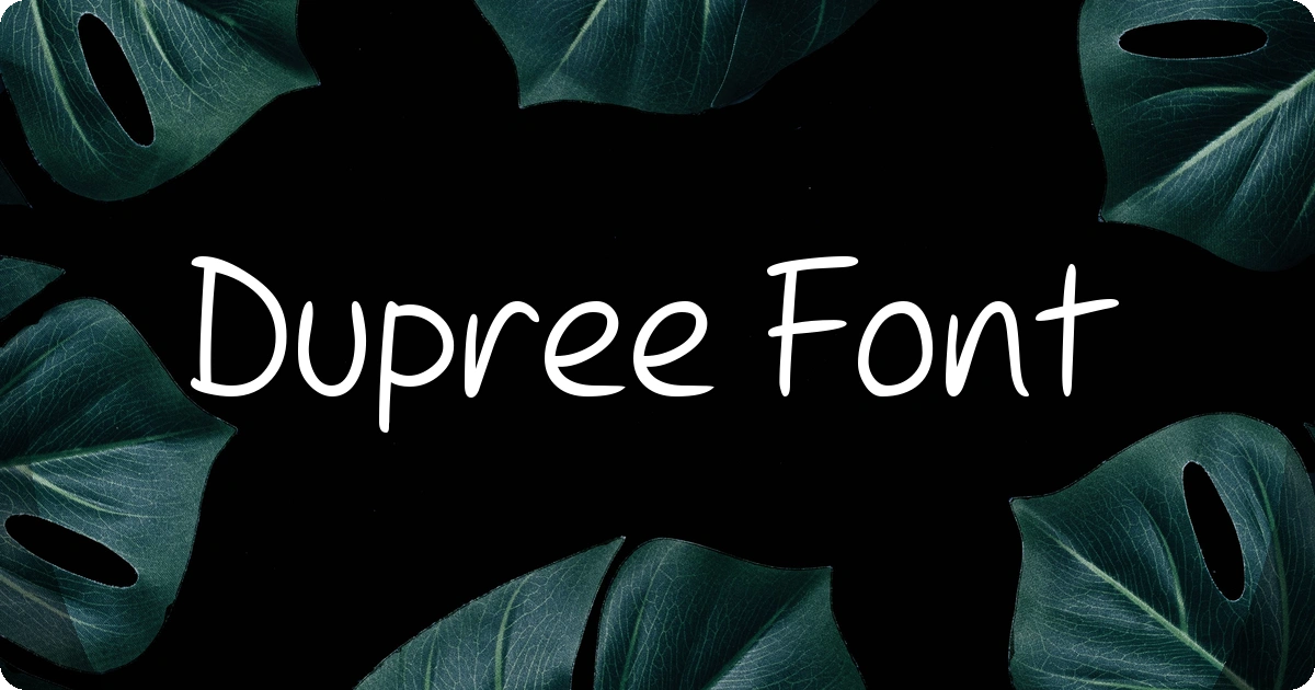 Dupree Font preview