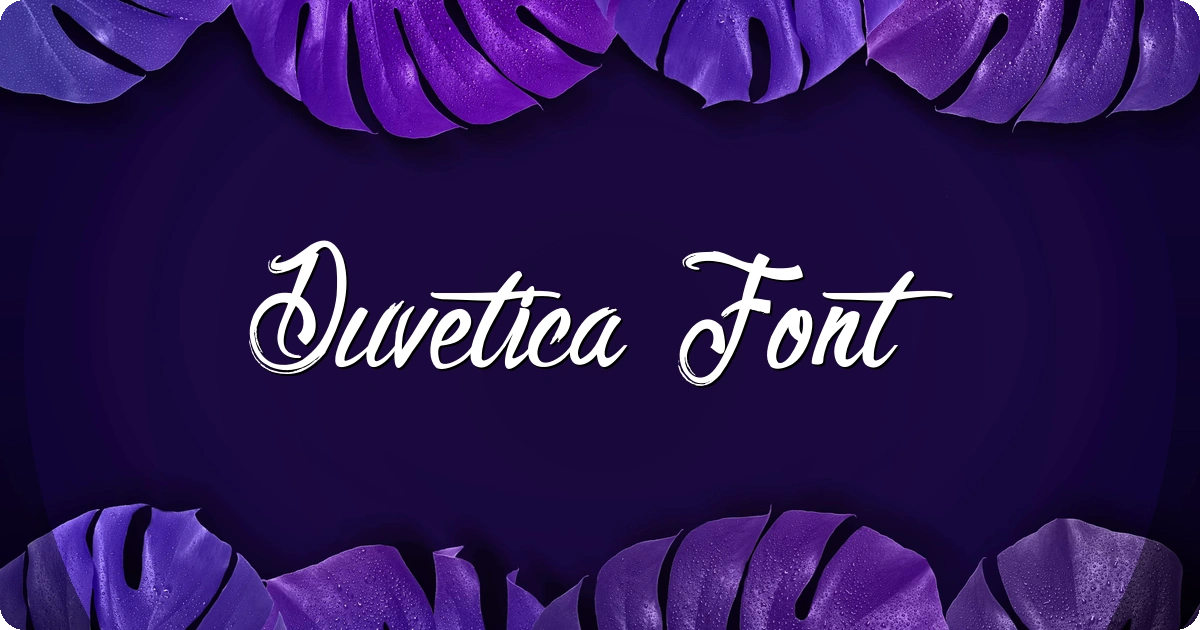 Duvetica Font preview